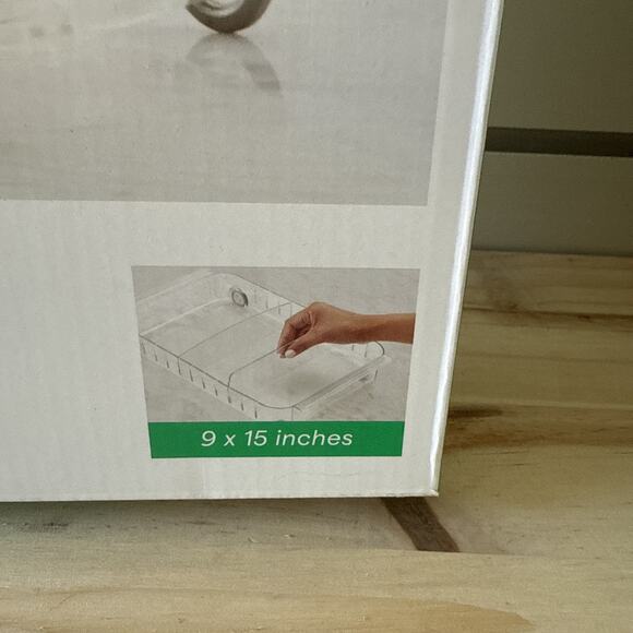 YouCopia RollOut Fridge Caddy BPA-Free Clear Rolling 9" Wide, - Picture 4 of 12